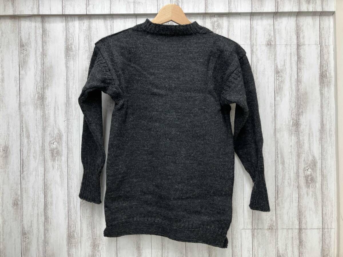 LE TRICOTEUR 英国製 濃いグレー チャコール 長袖ニット