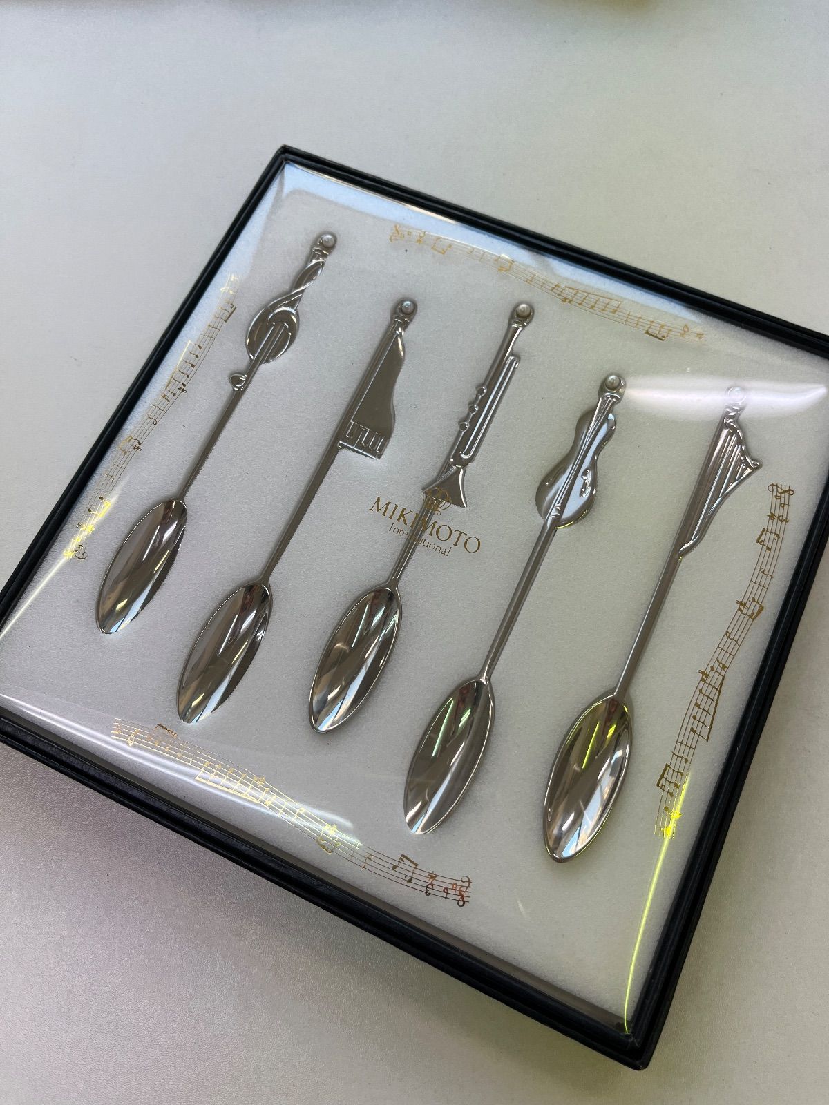MIKIMOTO 楽器モチーフ スプーンセット ⑧大人気 MIKIMOTO ミキモト 楽器モチーフ ティーンスプーンセット