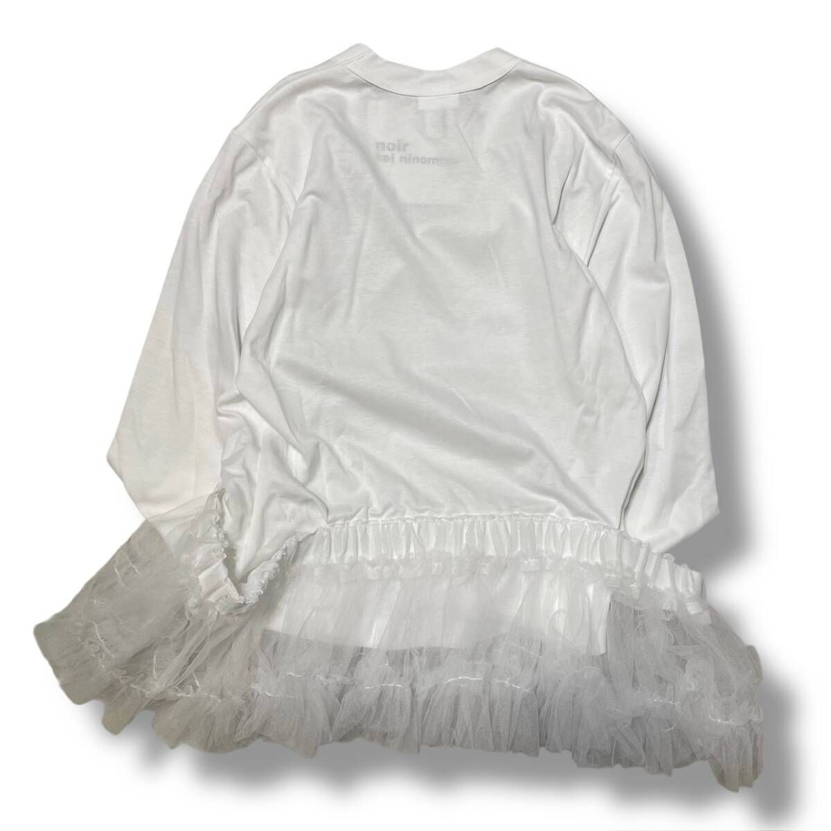 25ss noir kei ninomiya 綿ポンチ×チュールロングスリーブカットソー