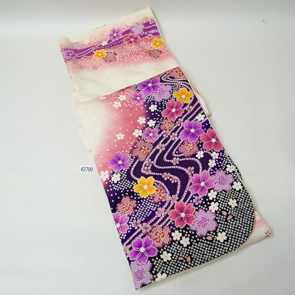 【正絹・仕立て上がり】 振袖 紫 桜 古典 成人式 前撮り C57 kimono-japan_fri012