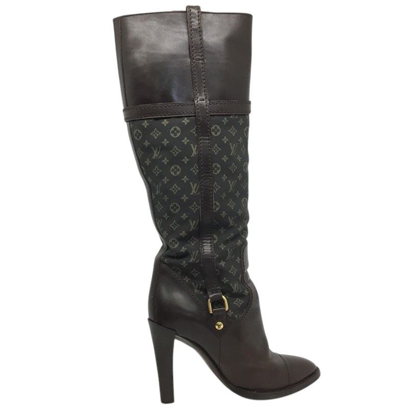 ルイヴィトン　モノグラムロングブーツ！黒38 美品 coeuriche777_12620
