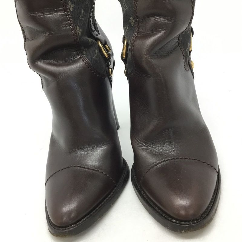 ルイヴィトン モノグラム レザー ロングブーツ ミニラン　23.5㎝ 楽天市場】【靴】LOUIS VUITTON ルイ ヴィトン モノグラムミニラン