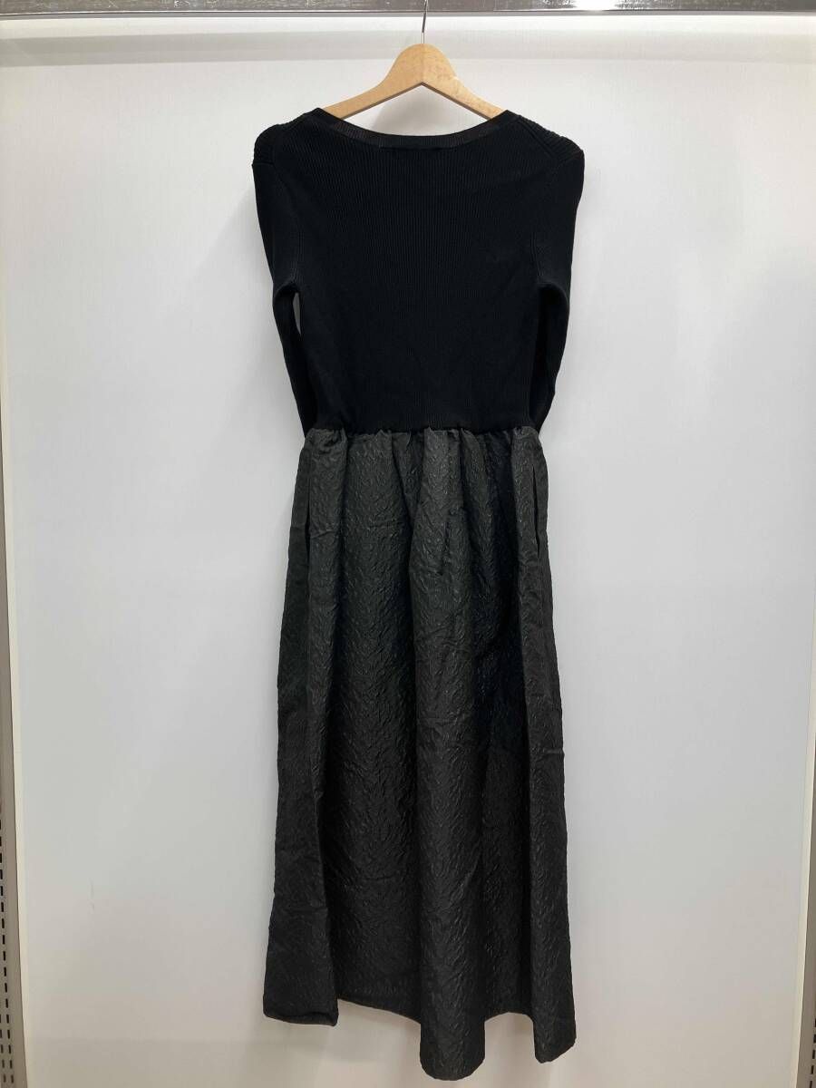 ベアトリス 長袖 ドッキングワンピース ブラック E 98518 サイズ38