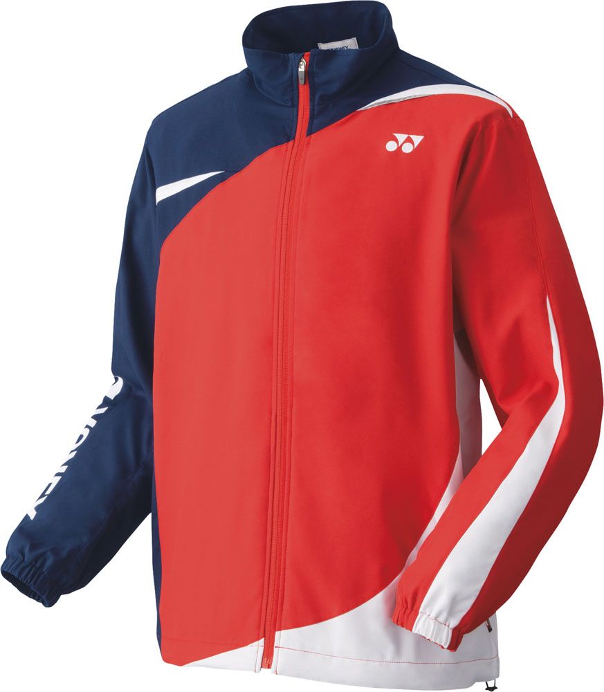 ユニ 裏地付ウィンドウォーマーシャツ サンセットレッド テニス