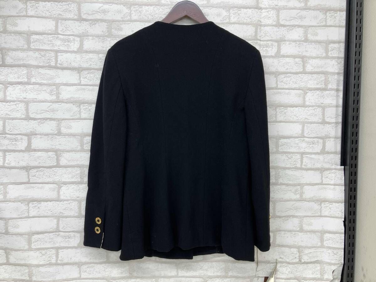 LEONARD レオナール レディース 11号 ブラック ノーカラージャケット