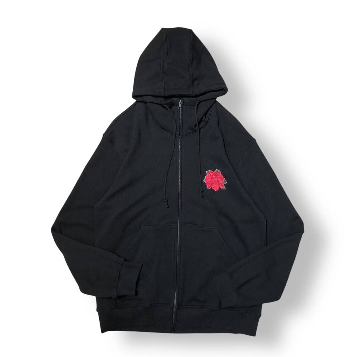 WILDSIDE YOHJI YAMAMOTO Embroidery Zip Hoodie パーカー ブラック WJ