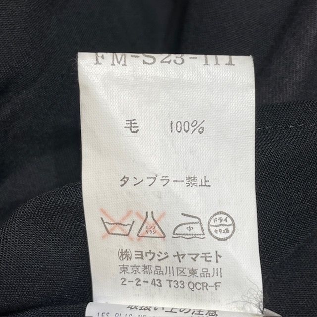 02aw／archive／YOHJI YAMAMOTO FEMME／FM-S23-111／プリーツデザイン