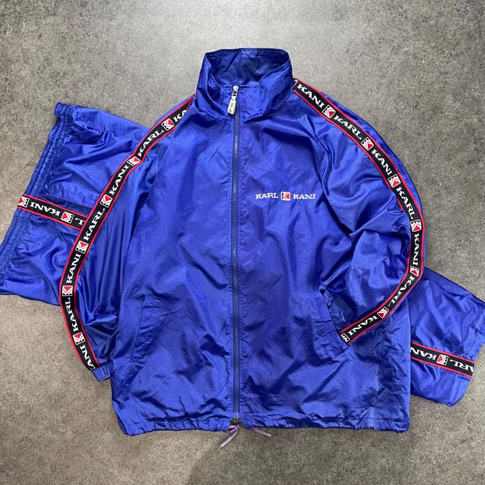トラックジャケット パンツ セットアップ カールカナイ ネイビー Y2K Y2K Karl Kani Set Up hiphop カールカナイ トラックスーツ