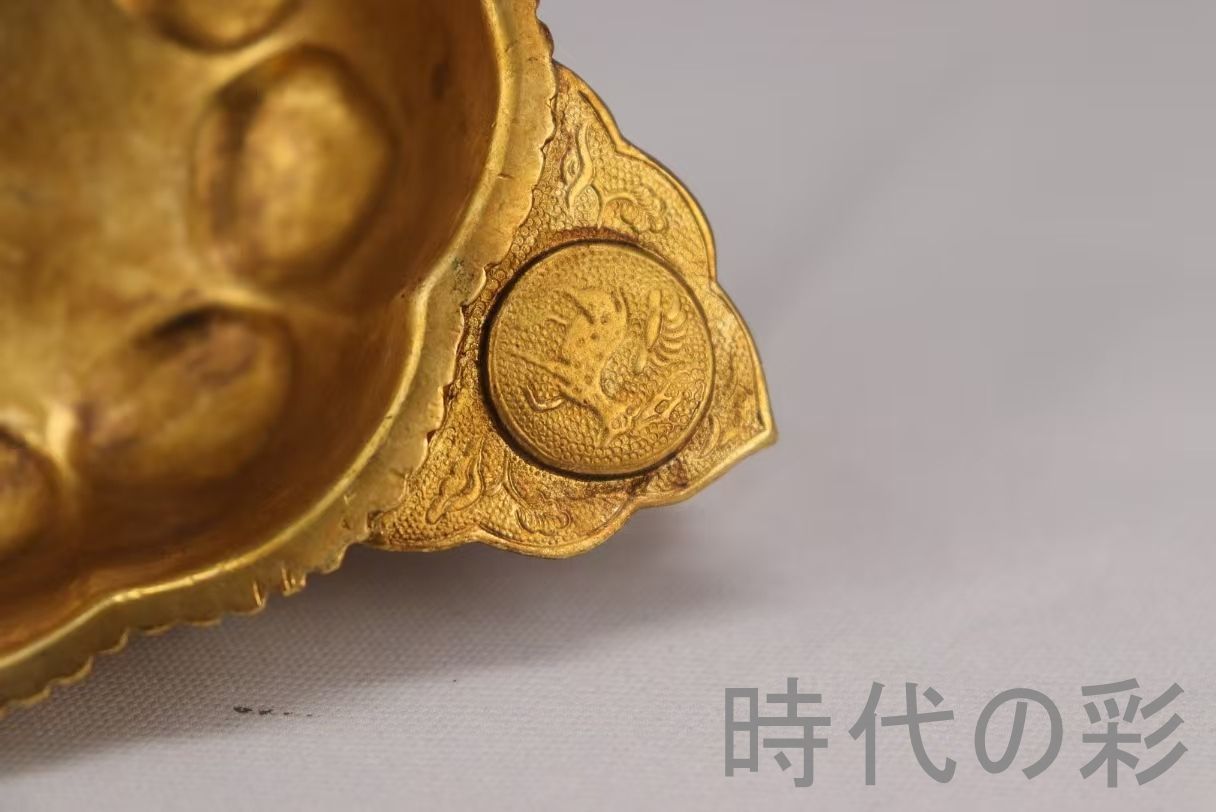 鍍金銅酒杯 精銅製