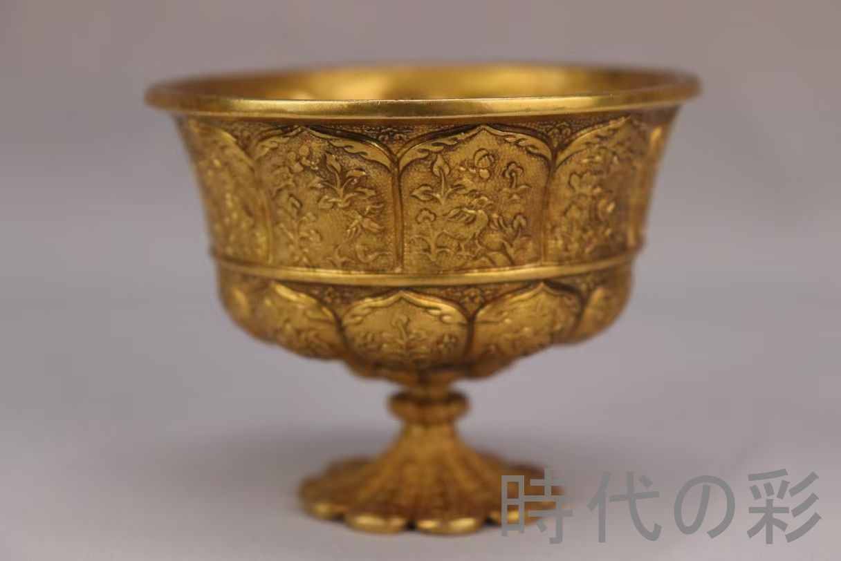 鍍金銅酒杯 精銅製