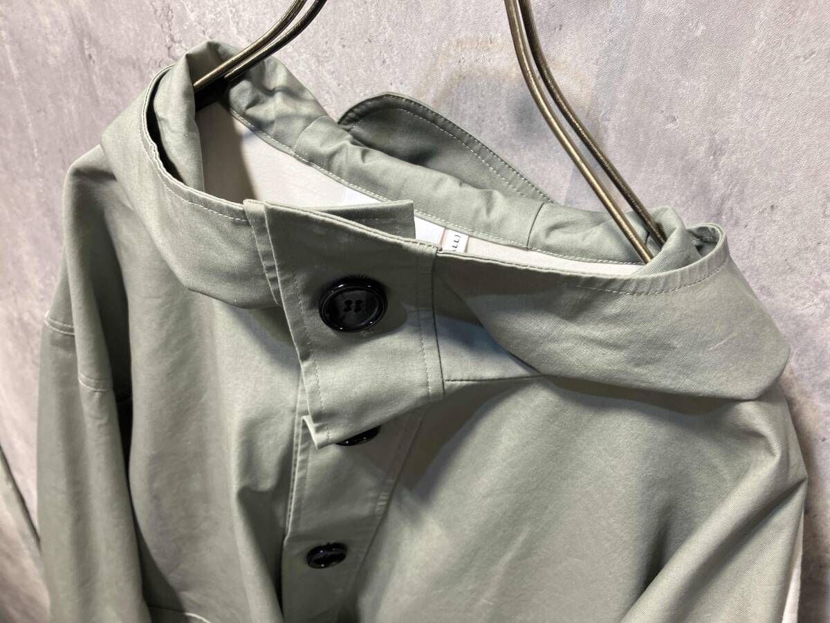 22ss nagonstans 3LAYERED CO POPLIN HOODED COAT サイズS カーキ