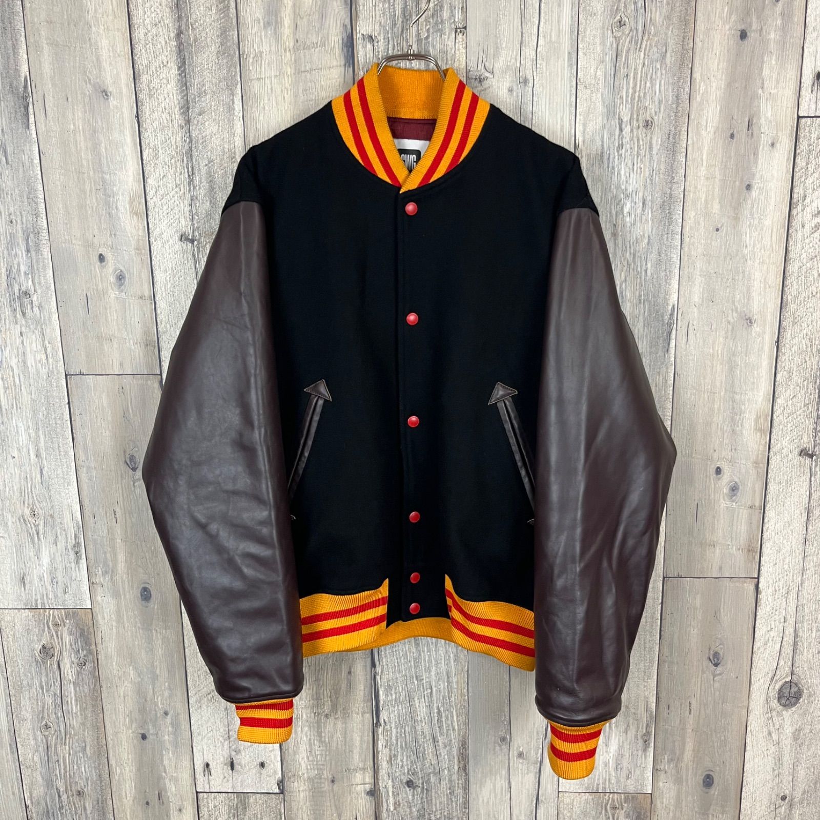 SWG SWAGGER スワッガー 袖 レザー スタジャン スタジアム ジャンパー