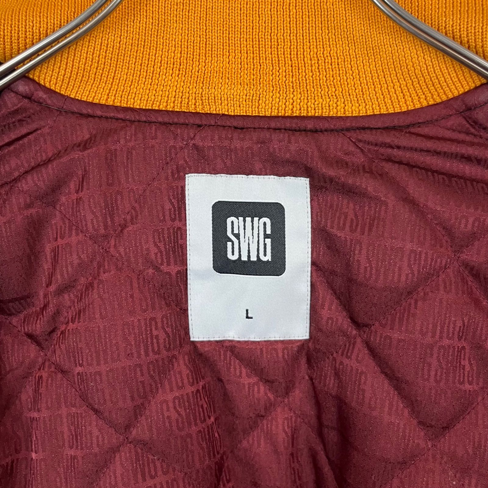 SWG SWAGGER スワッガー 袖 レザー スタジャン スタジアム ジャンパー 