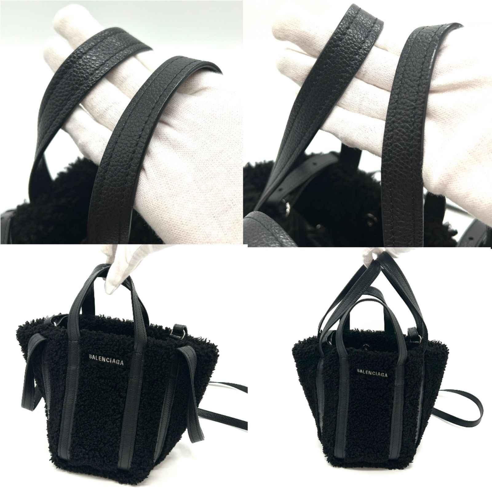 バレンシアガ 黒 ファーショルダーバッグ ファー バック BALENCIAGA バレンシアガ エクスプローラー ファー ショルダーバッグ ブラック A