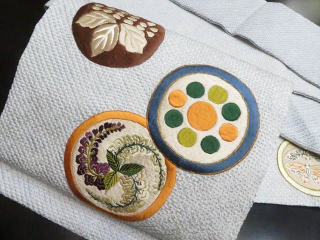 a2509-92 名古屋帯 九寸 美品 正絹 着物 総絞り 刺繍 - メルカリ