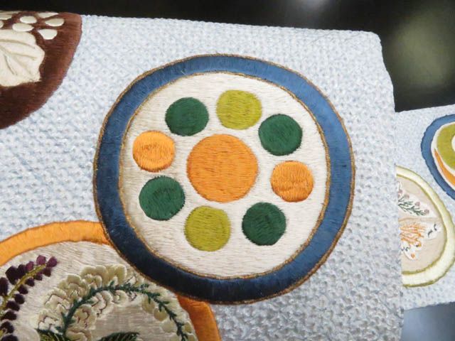 a2509-92 名古屋帯 九寸 美品 正絹 着物 総絞り 刺繍 - メルカリ