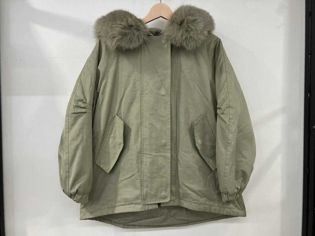 Pauline Bleu ポリーヌブロー モッズコート ファー フーディ サイズF