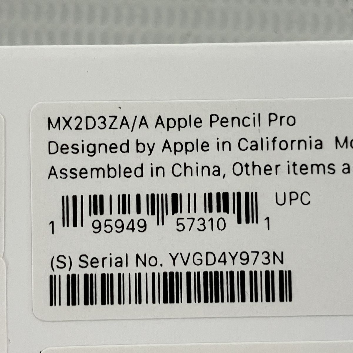 Apple MX2D3ZA/A A2538 Apple Pencil pro アップルペンシル 中古 良好