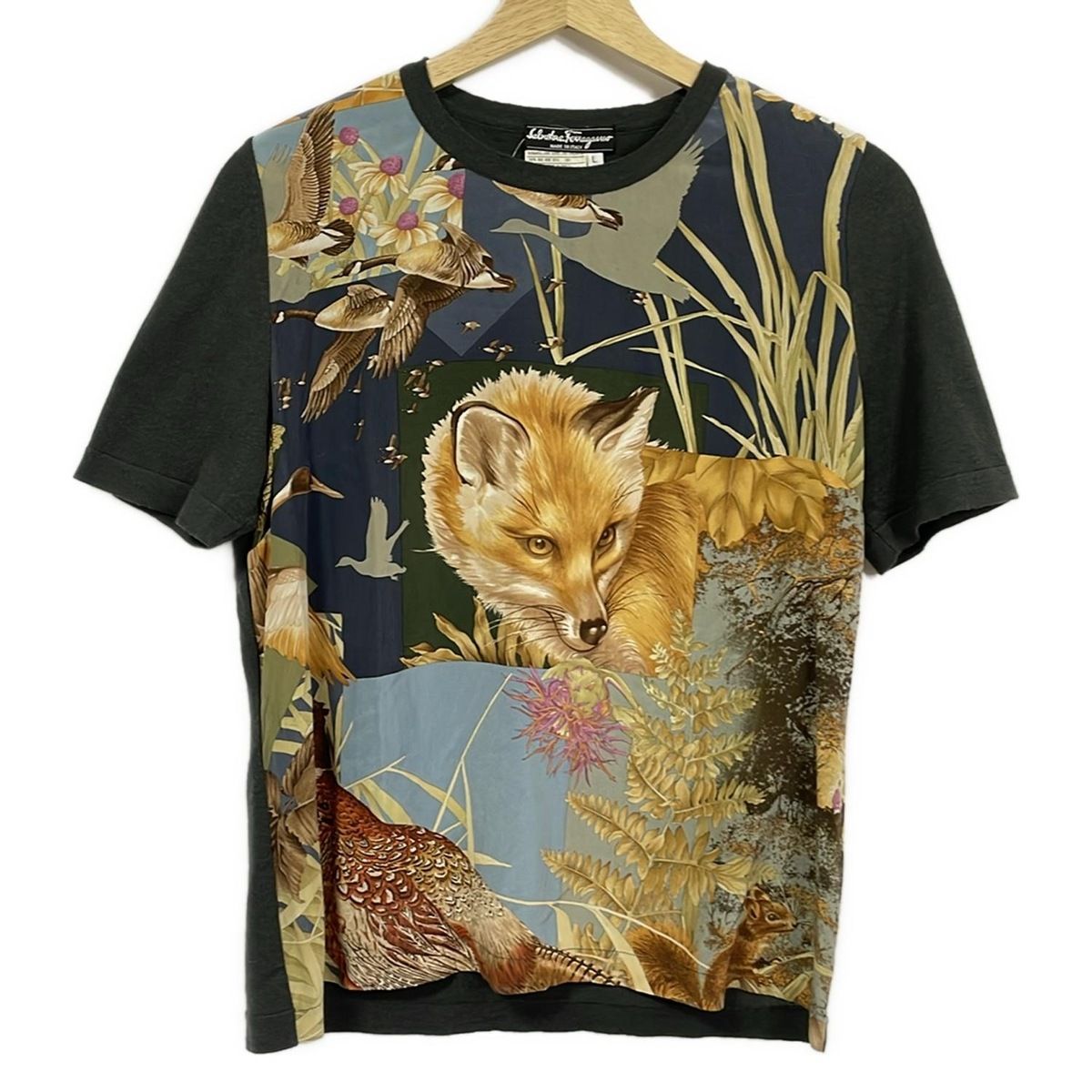 サルバトーレフェラガモ半袖カットソーLサイズ サルバトーレフェラガモ 半袖カットソー サイズL レディース美品