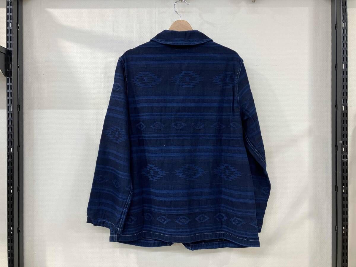 児島ジーンズgraphzero（グラフゼロ）デニムカバーオールオルテガ柄 graphzero グラフゼロ カバーオール デニムジャケット サイズXL 紺