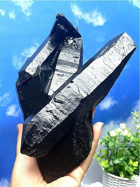 2020gAAA級【魔除け】◇天然モリオン黒水晶原石 B88C6/329C14B - メルカリ