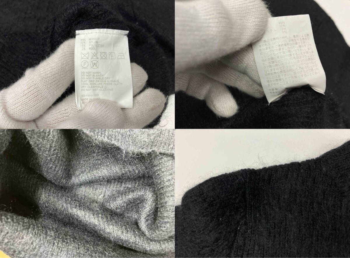 HYKE ハイク モヘヤクルーネックセーター ブラック サイズ2 182-11151