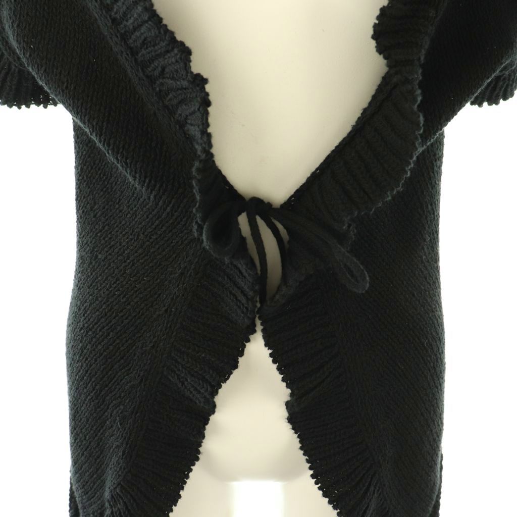 ワイズ Y's ヨウジヤマモト 半袖フリルカーディガン 3 ブラック /DO