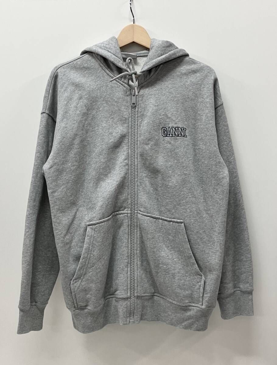 GANNI グレー フード付きパーカー｜GANNI/ガニー】Essential Isoli Zip