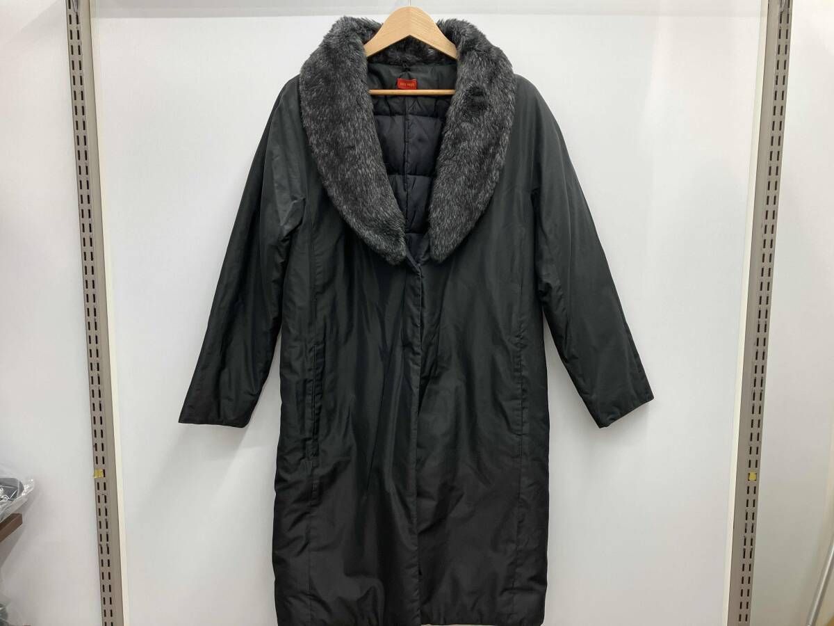 DES PRES デプレ ファーダウンコート 2way ロング ブラック サイズ34 22-08-84-08305 TOMORROWLAND トゥモローランド