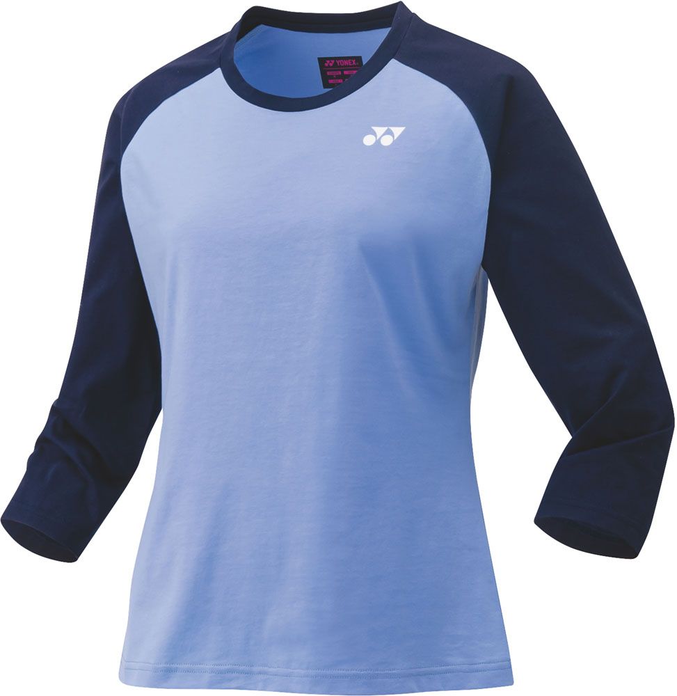ヨネックス YONEX テニス ウィメンズロングスリーブTシャツ シャツ 長袖 ロンT UVカット 七分丈  16580 027 サックス