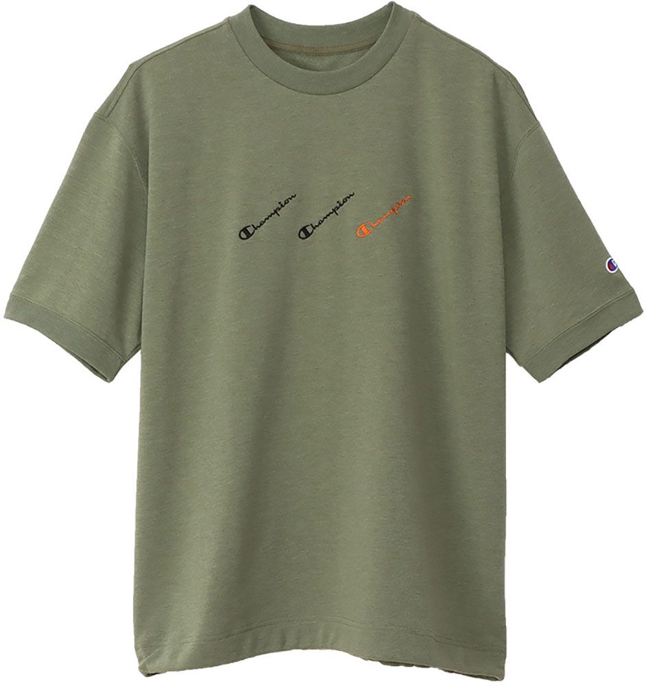 チャンピオン Champion テックウィーブ ショートスリーブクルーネックスウェットシャツ C3-XS002  C3XS002 655 オリーブ
