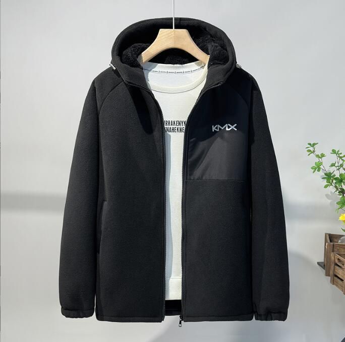 オーバーサイズ 5XL-11XL ボアジャケット パーカー メンズ ブルゾン ジャンパー 暖かい 裏ボア 厚手 秋冬 裏起毛 ジャケット ビッグシルエ