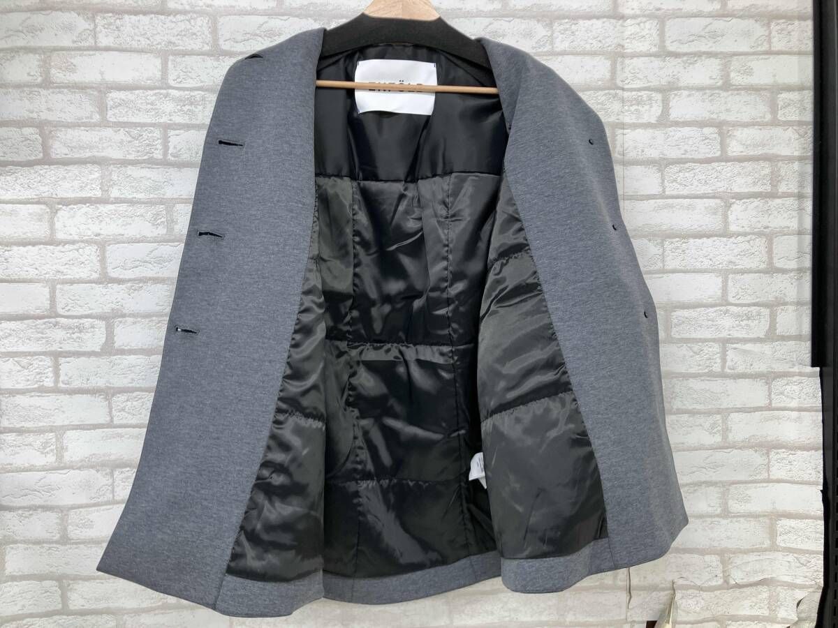 ENFOLD FLAT-COLLAR SILHOUETTE COAT 300HS230-0000 エンフォルド