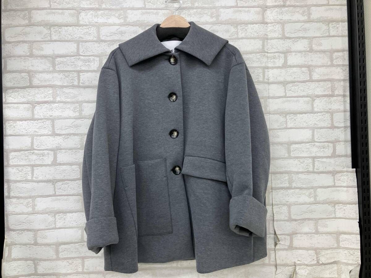 ENFOLD FLAT-COLLAR SILHOUETTE COAT 300HS230-0000 エンフォルド