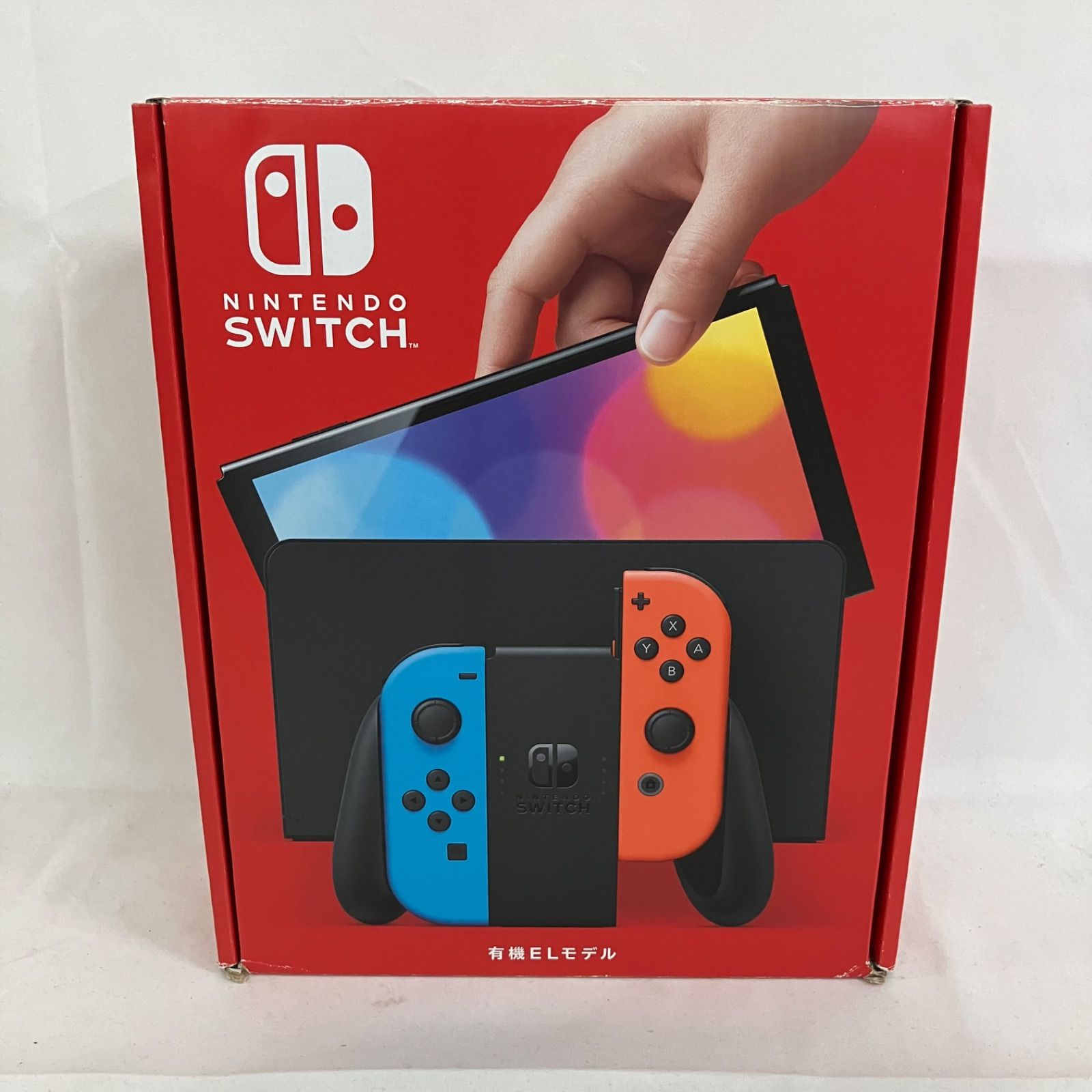 NINTENDO Switch 有機ELモデル 美品 中古 Nintendo Switch 有機ELモデル ネオン スイッチ 本体 YDJ062 c090