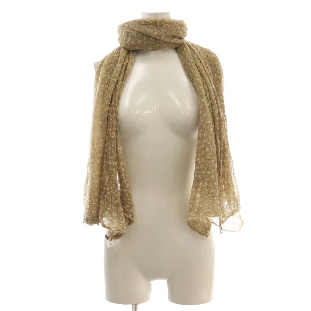 ファリエロサルティ　カシミヤ　ストール　マフラー　ベージュ ファリエロサルティ Faliero Sarti ドット刺繍ストール マフラー