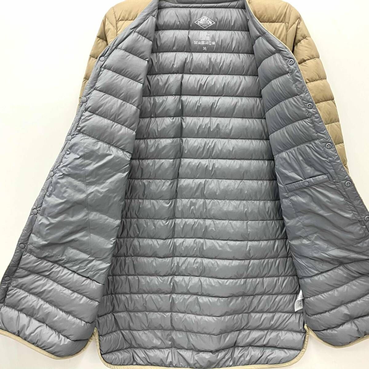 【新品タグ付】DANTON ダントン ウール ロングコート ベージュ 38 DANTON（ダントン）の「WOMEN'S WOOL LIGHT PILE LONG COAT（ステン