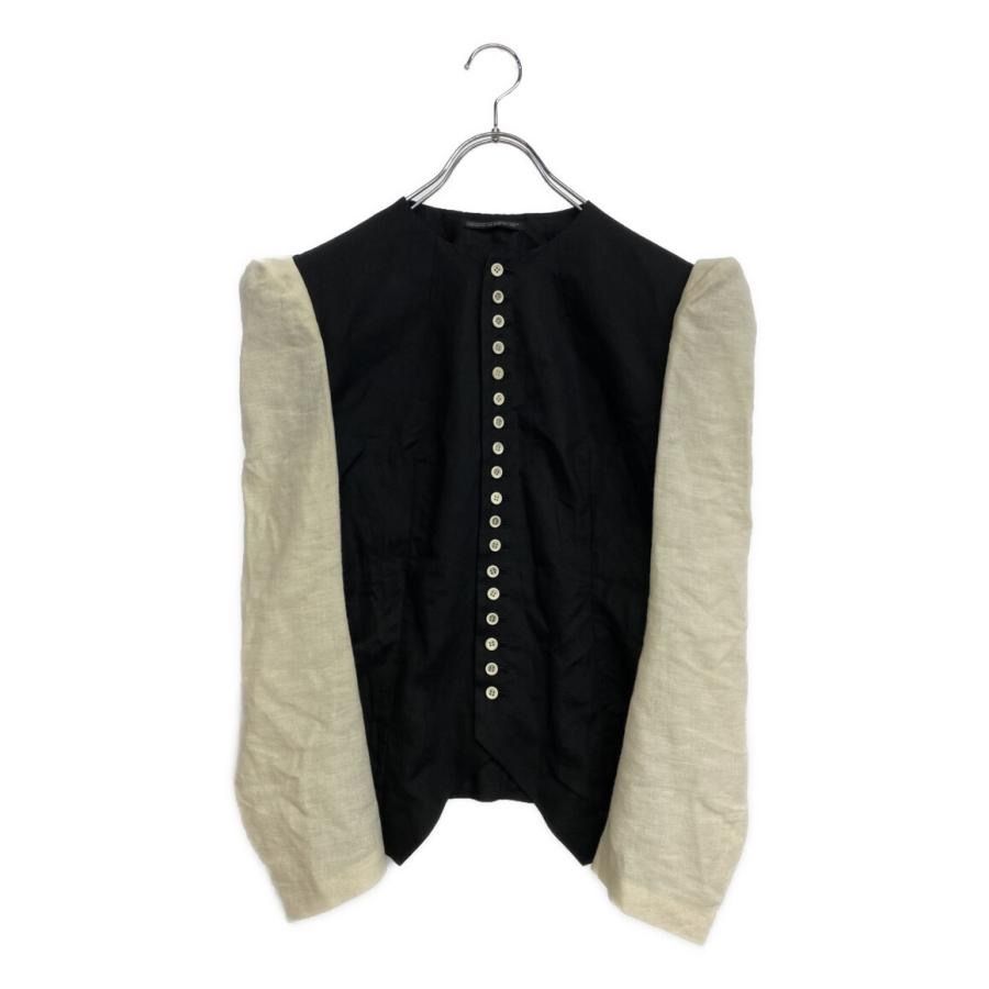 24ss YOHJI YAMAMOTO FEMME CELLULOSE/Ra TWILL COLLARLESS JACKET FS