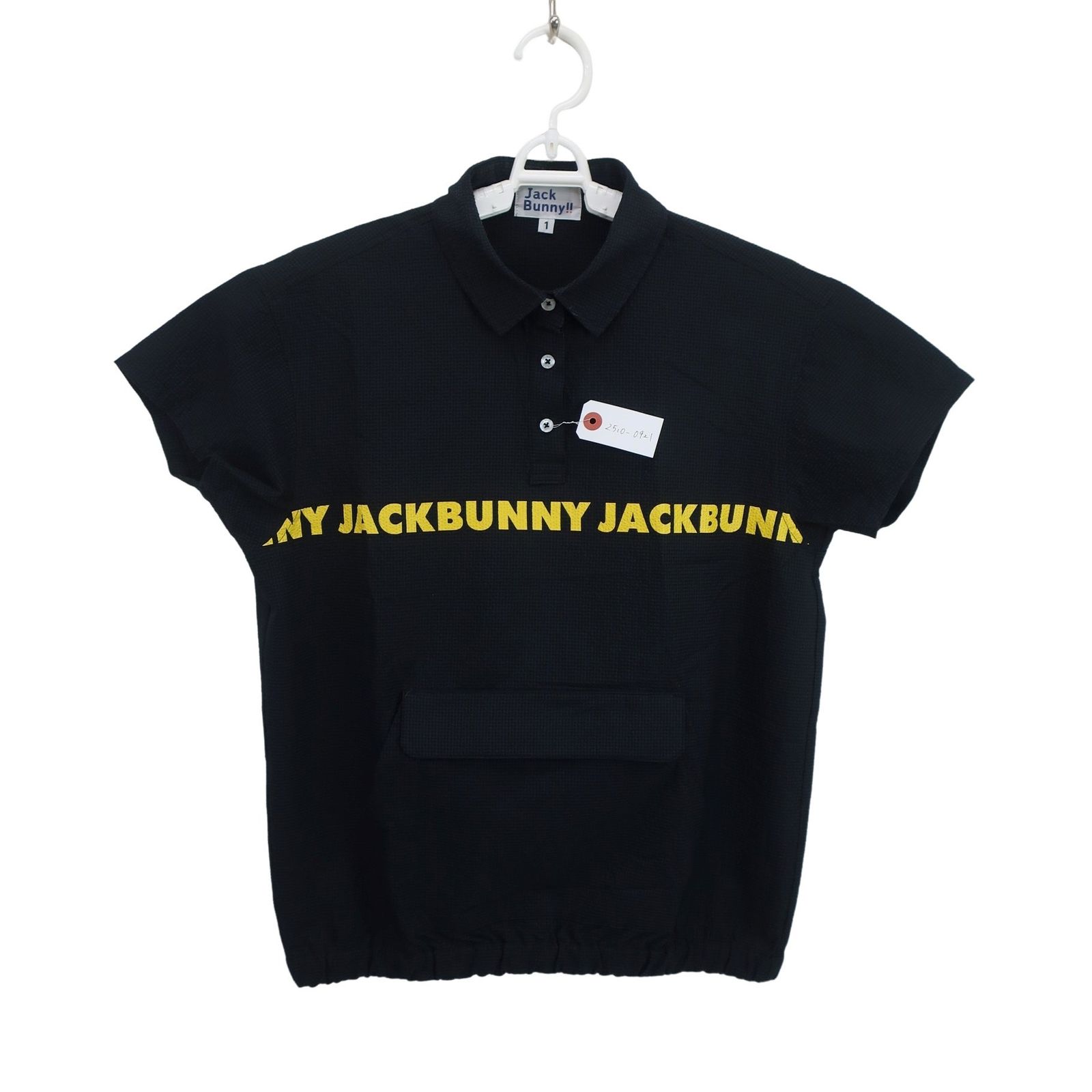 数量限定，HOT 【美品】Jack Bunny(ジャックバニー) ポロシャツ 黒 レディース 1 263-0160368 ゴルフウェア 2510-0921 中古 シャツ