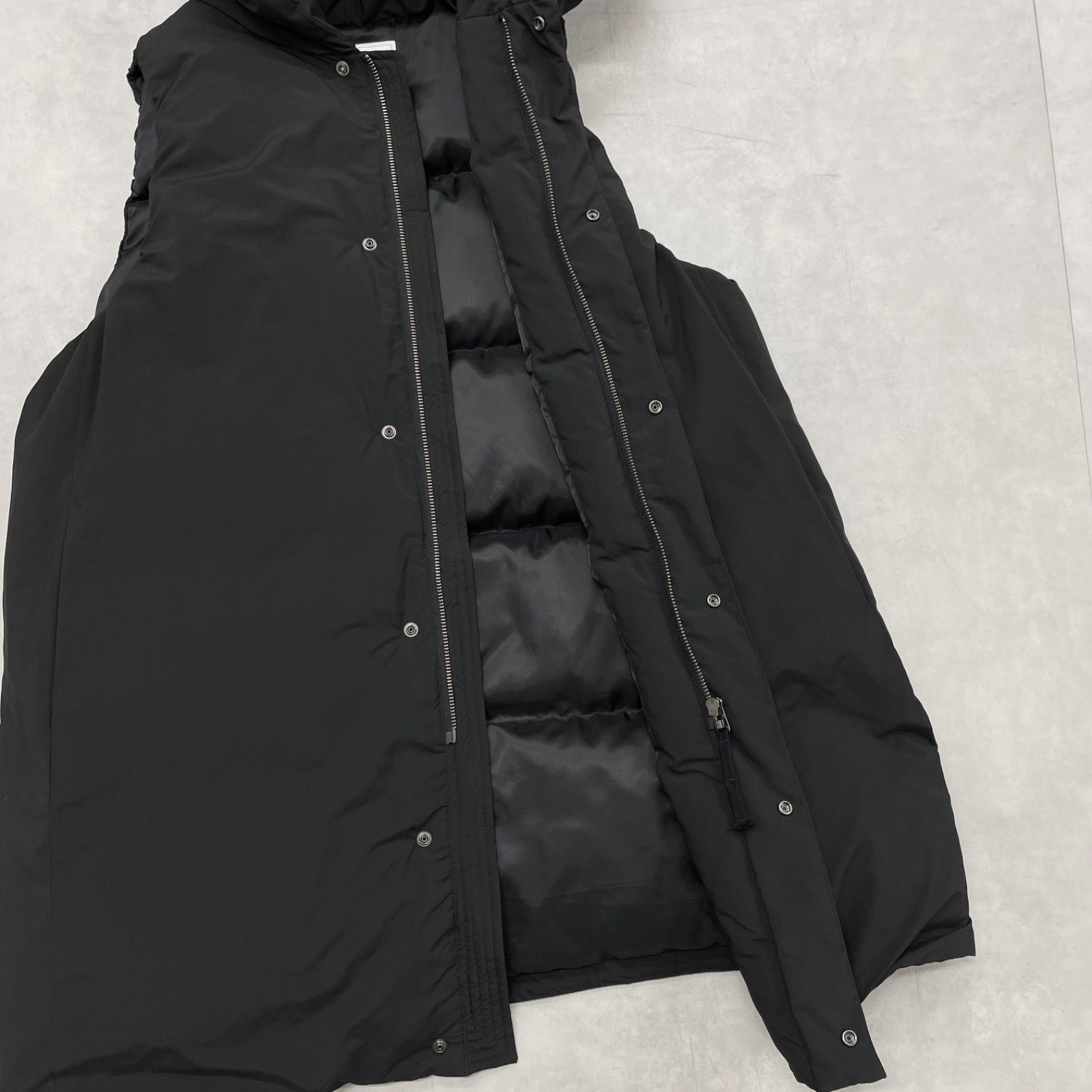 SLOBE IENA ブラック フード付き ダウンベスト IENA SLOBE イエナ スローブ 2022 ダウンベスト ロング フード