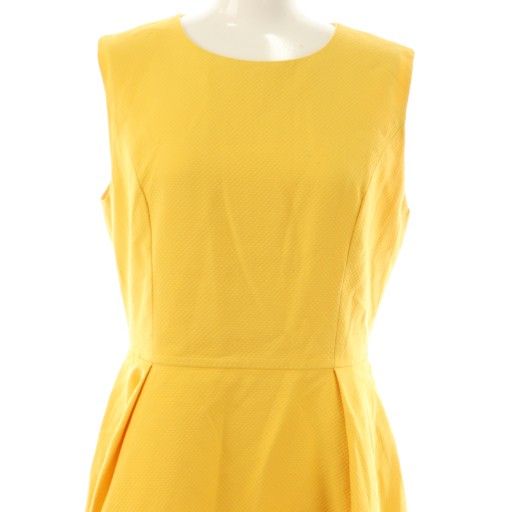 フォクシー FOXEY Lily Flare ワンピース 40 イエロー 35557 /CX □OS