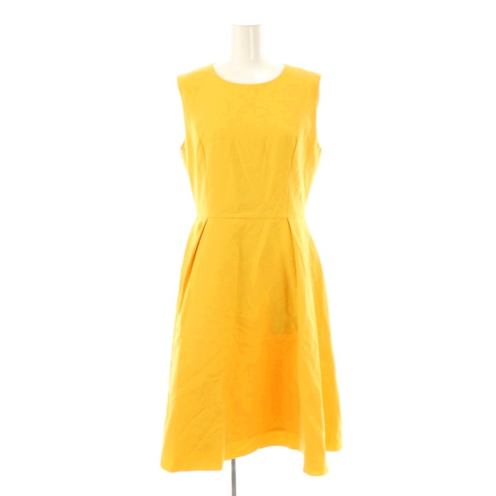 フォクシー FOXEY Lily Flare ワンピース 40 イエロー 35557 /CX □OS