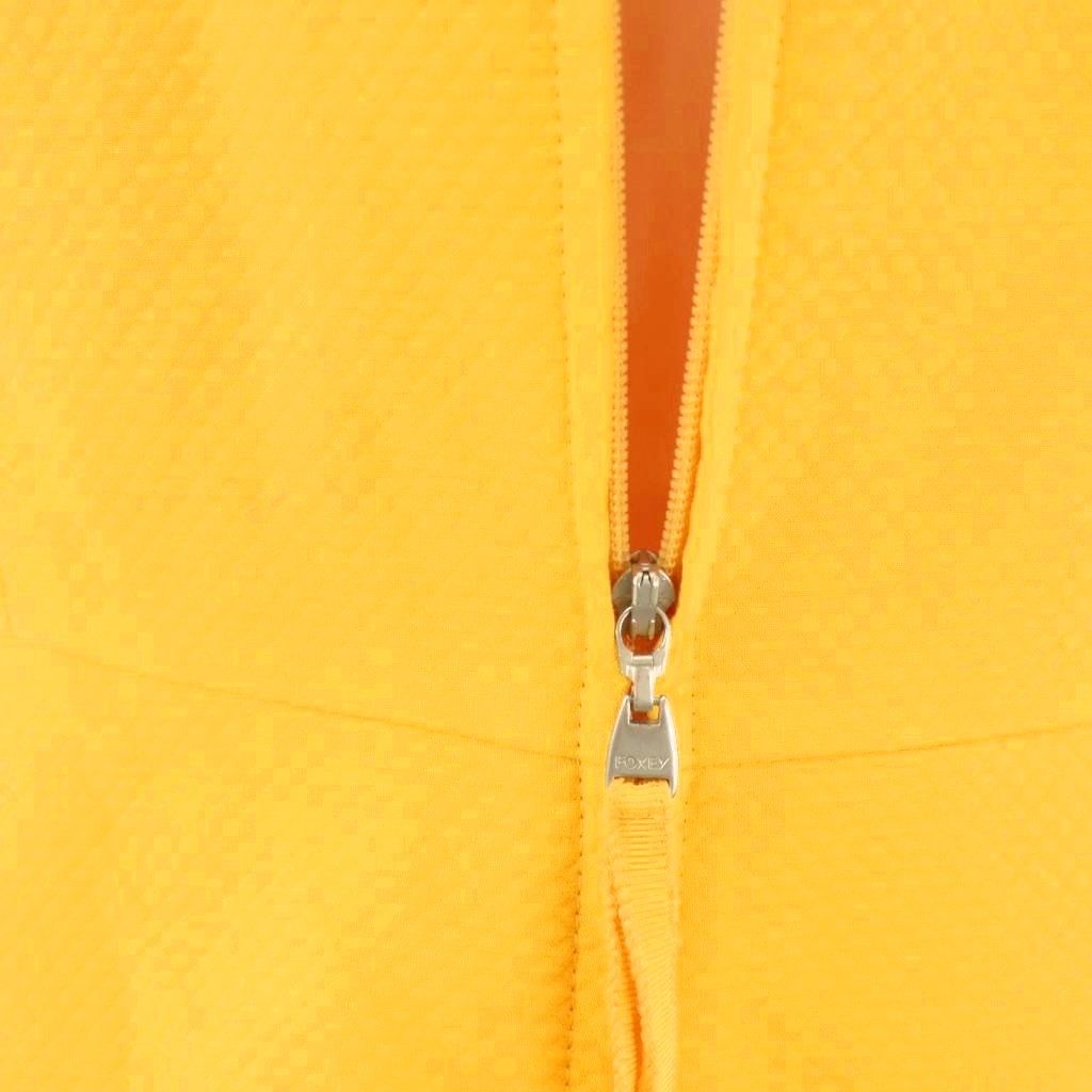 フォクシー FOXEY Lily Flare ワンピース 40 イエロー 35557 /CX □OS