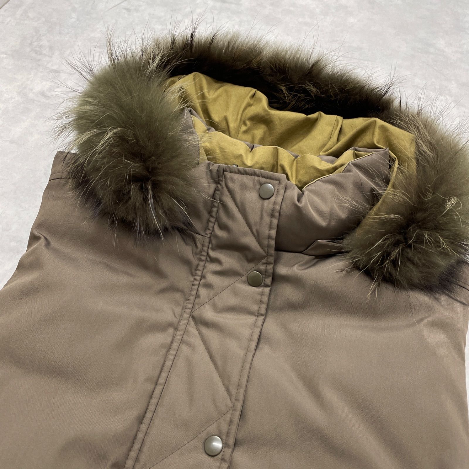 23区 ニジュウサンク ダウンベスト フード ファー 大きいサイズ