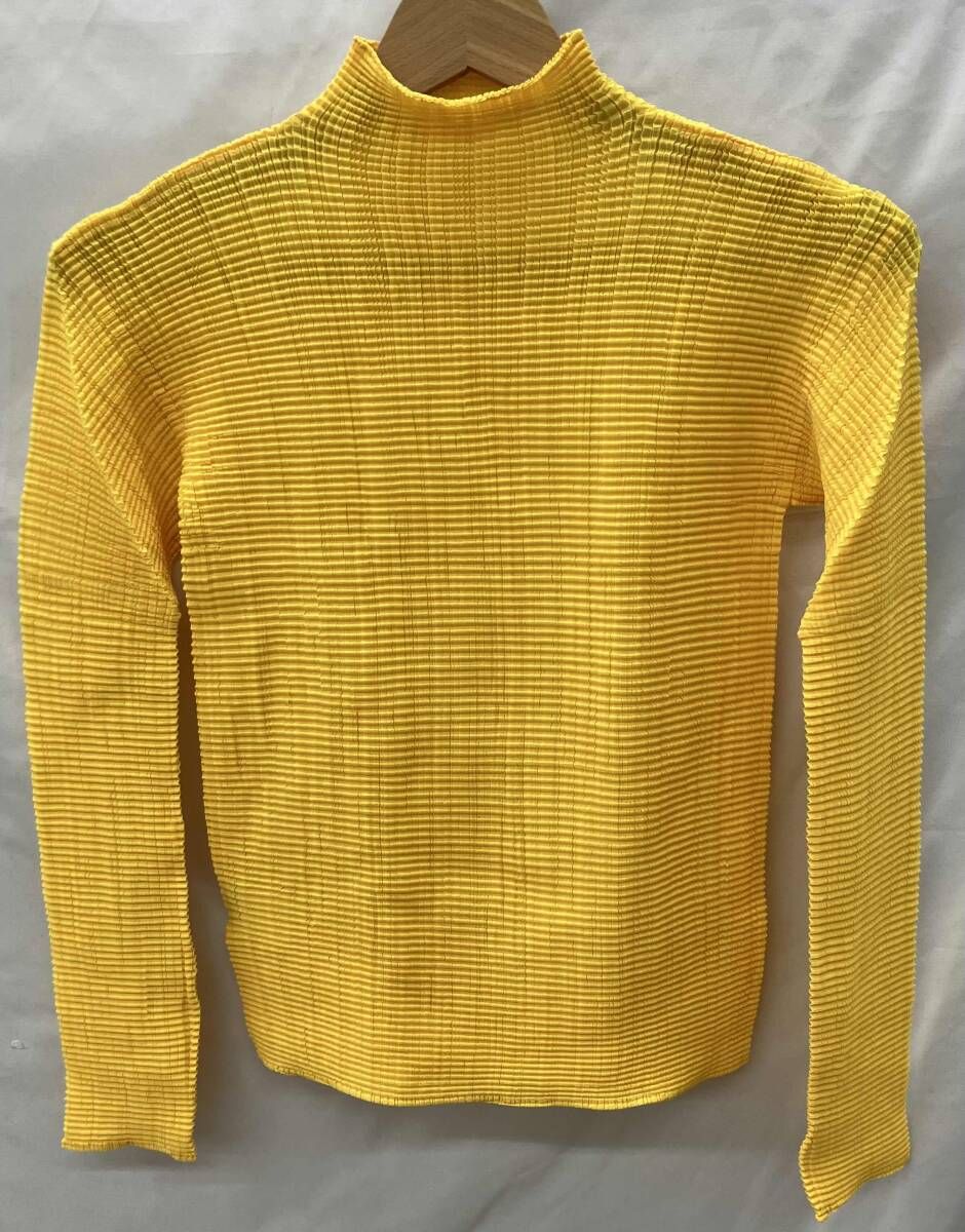 ISSEYMIYAKE イッセイミヤケ ★ブラック/イエロー シフォンシャツ ISSEYMIYAKE イッセイミヤケ ☆ブラック/イエロー シフォンシャツ