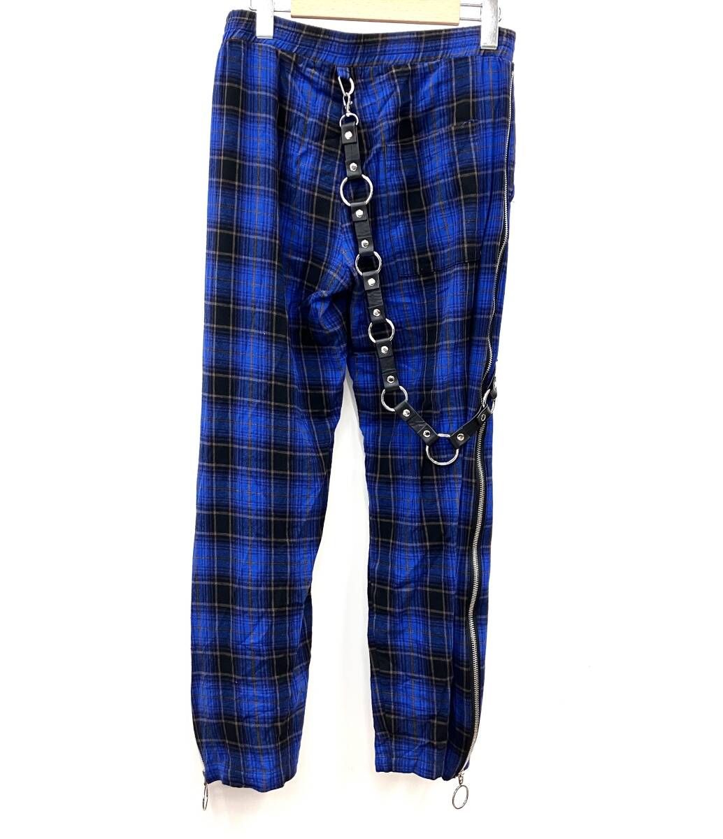 REFLEM レフレム サスペンダー付き サイドZIP ジャージ パンツ ブルー