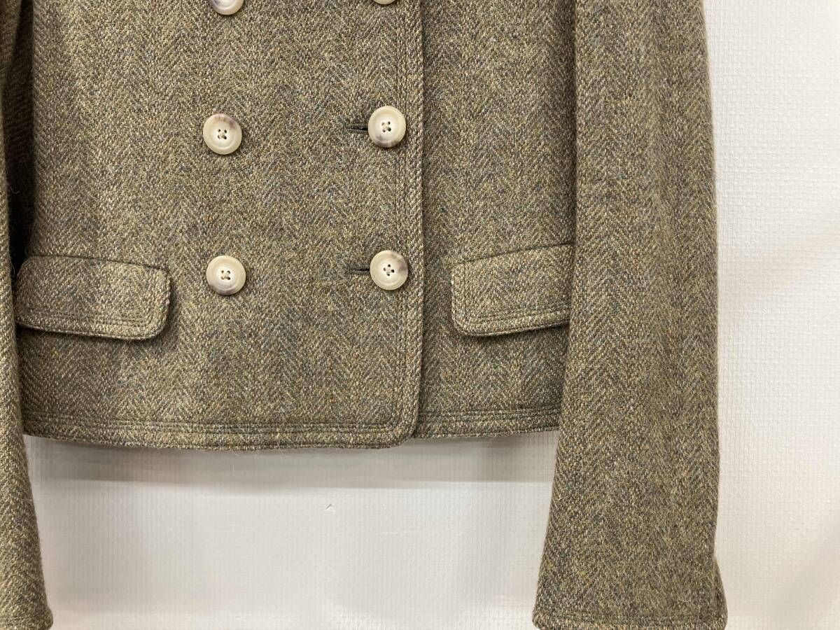 【美品】ラルフローレン テーラードジャケット アルパカウール ヘリンボーン11号 RALPH LAUREN ラルフローレン テーラードジャケット ダブル サイズ9