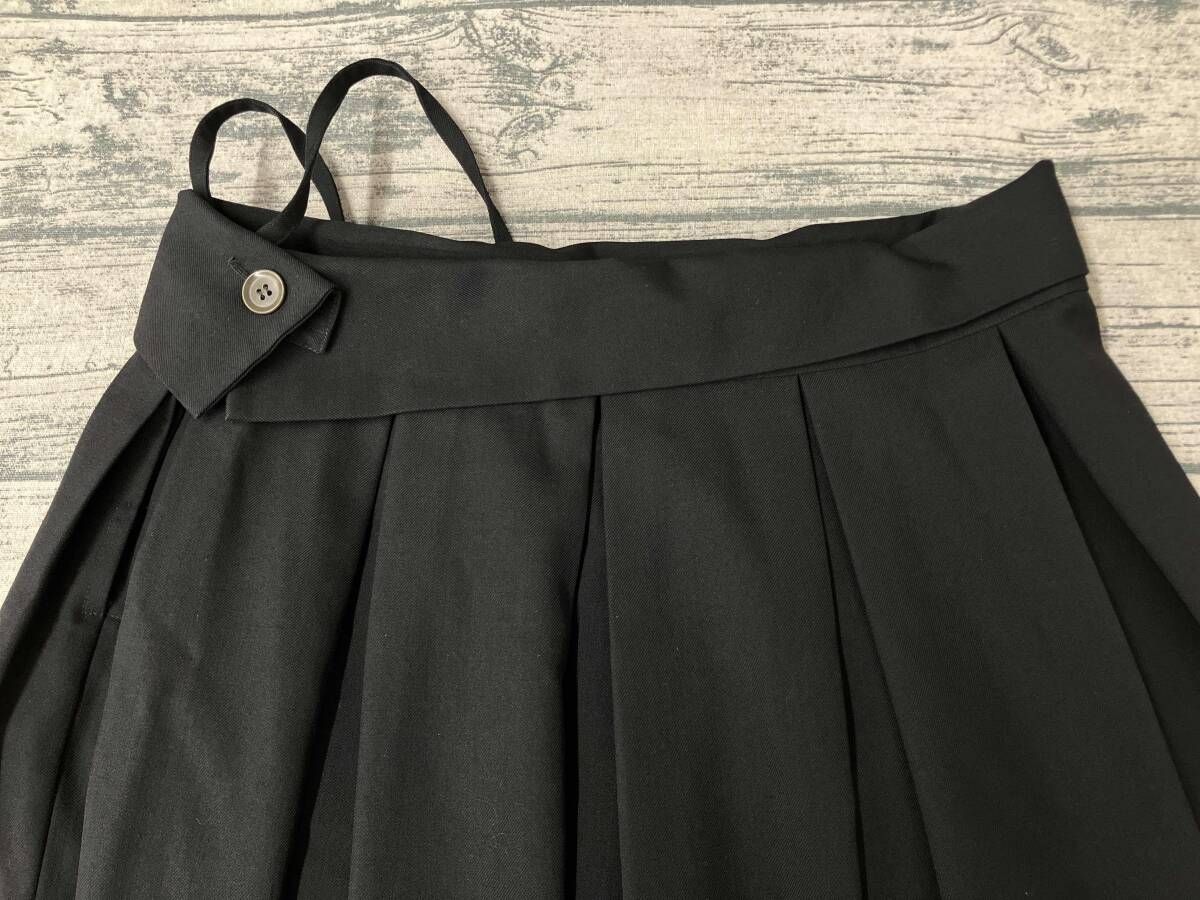 値下げ】yohji yamamoto +noir ウールギャバジン スカート ブラック