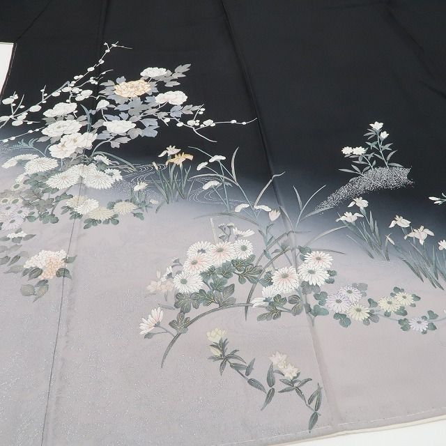 美品 金駒刺繍 正絹 着物“晴れ空となる癒しのオアシス”訪問着 B-7 美品 金駒刺繍 正絹 着物“晴れ空となる癒しのオアシス”訪問着