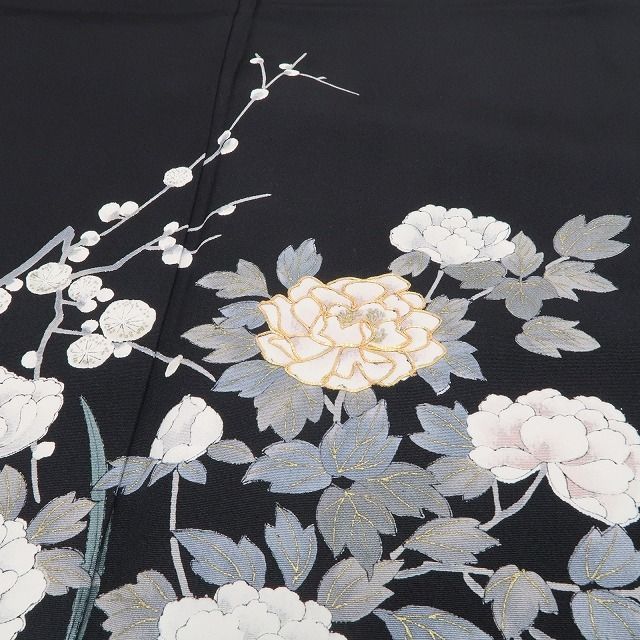 美品 金駒刺繍 正絹 着物“晴れ空となる癒しのオアシス”訪問着 B-7 美品 金駒刺繍 正絹 着物“晴れ空となる癒しのオアシス”訪問着